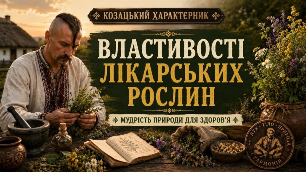 Лікарські рослини, пряні трави та цілющі збори на столі.